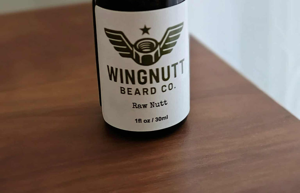 Raw Nutt unscented beard oil amber glass bottle with dropper